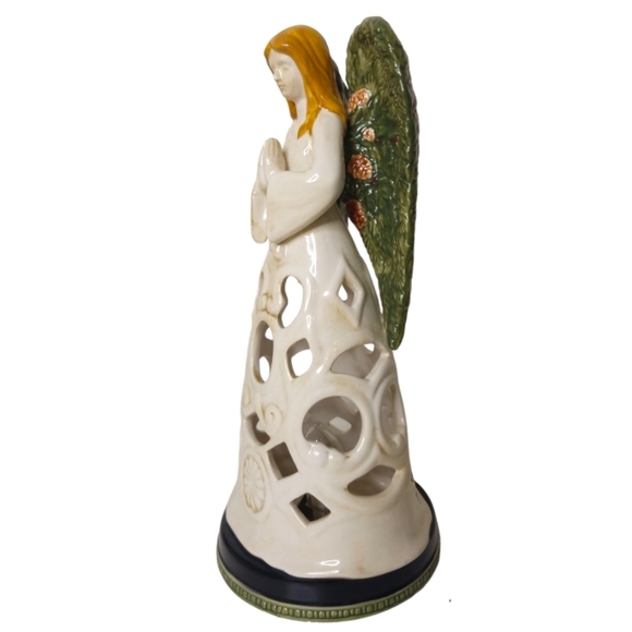 Praying Winged Angel Illuminated Reticulated Skirt‎ Christmas Angel 10" - Picture 8 of 10